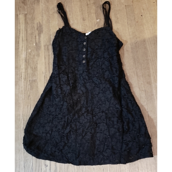 Urban Planet Dresses & Skirts - Black Button Up Lace Dress